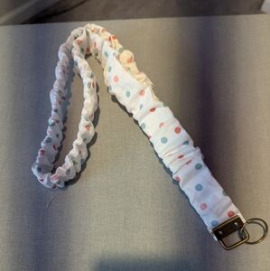 Polka Dot Scrunchie Lanyard
